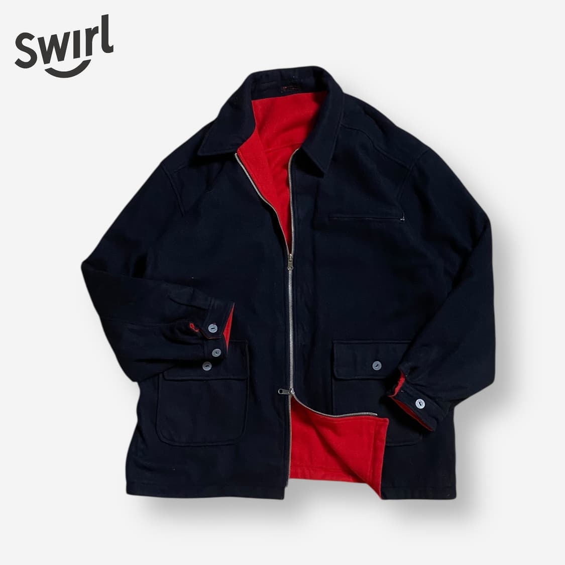 🌊Marlboro Reversible wool coat 상품이미지2