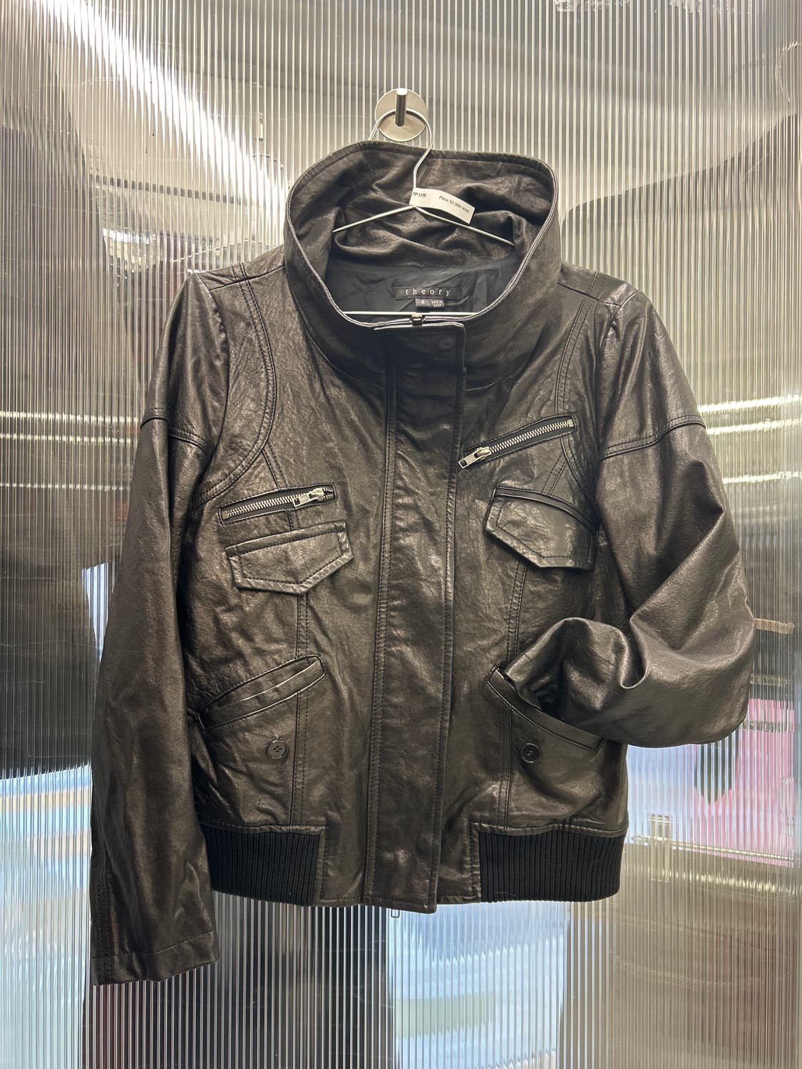 띠어리 풀집업 레더자켓 상품이미지1