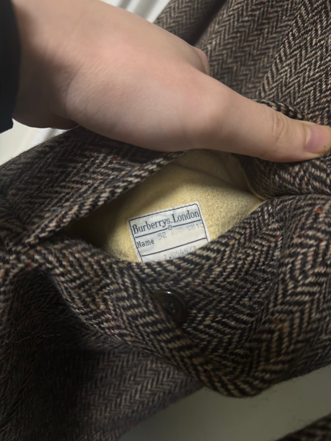80s 버버리 아이리쉬 트위드 발마칸코트(100-105사이즈) 상품이미지7
