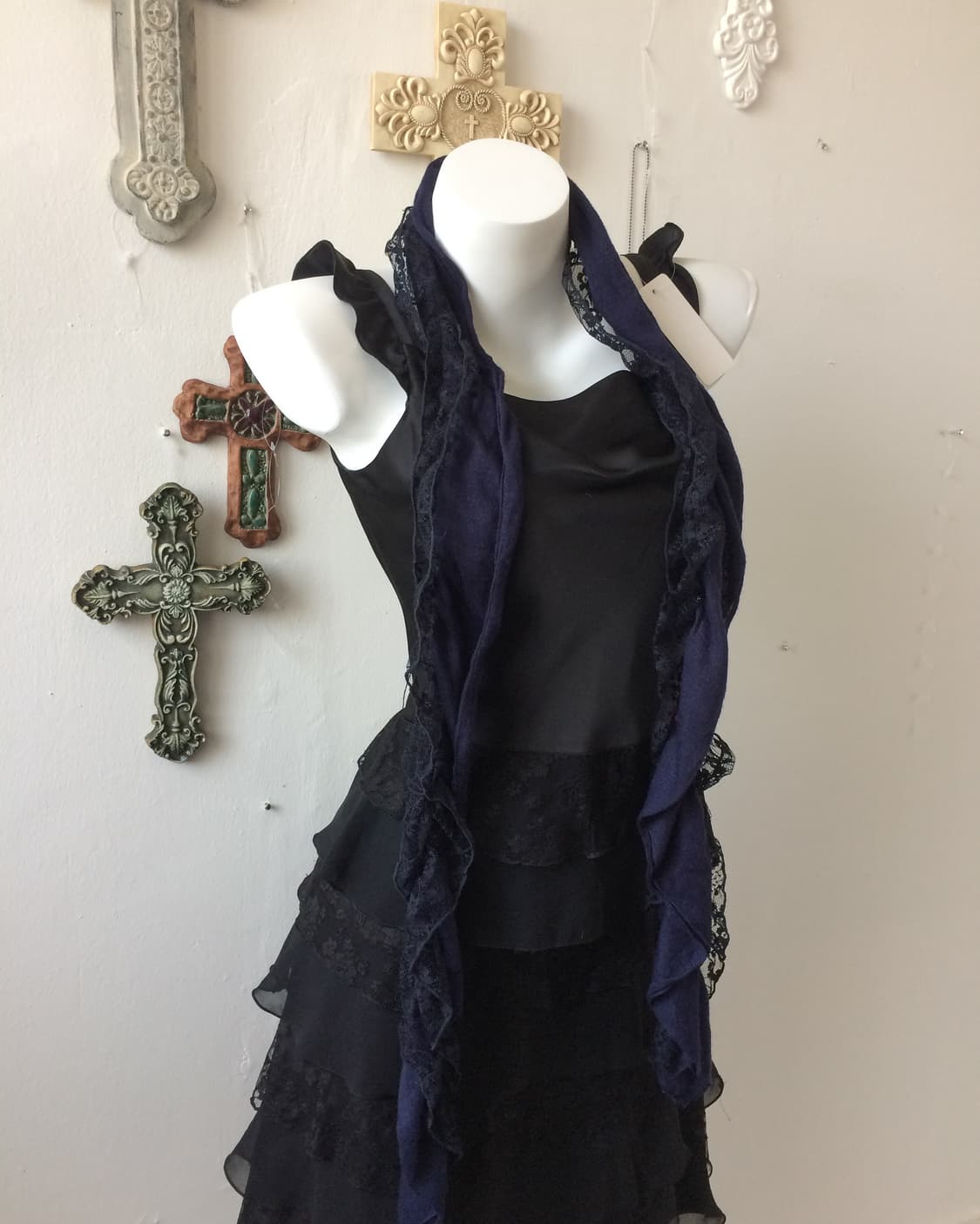 lace trimming shirring scarf 상품이미지5