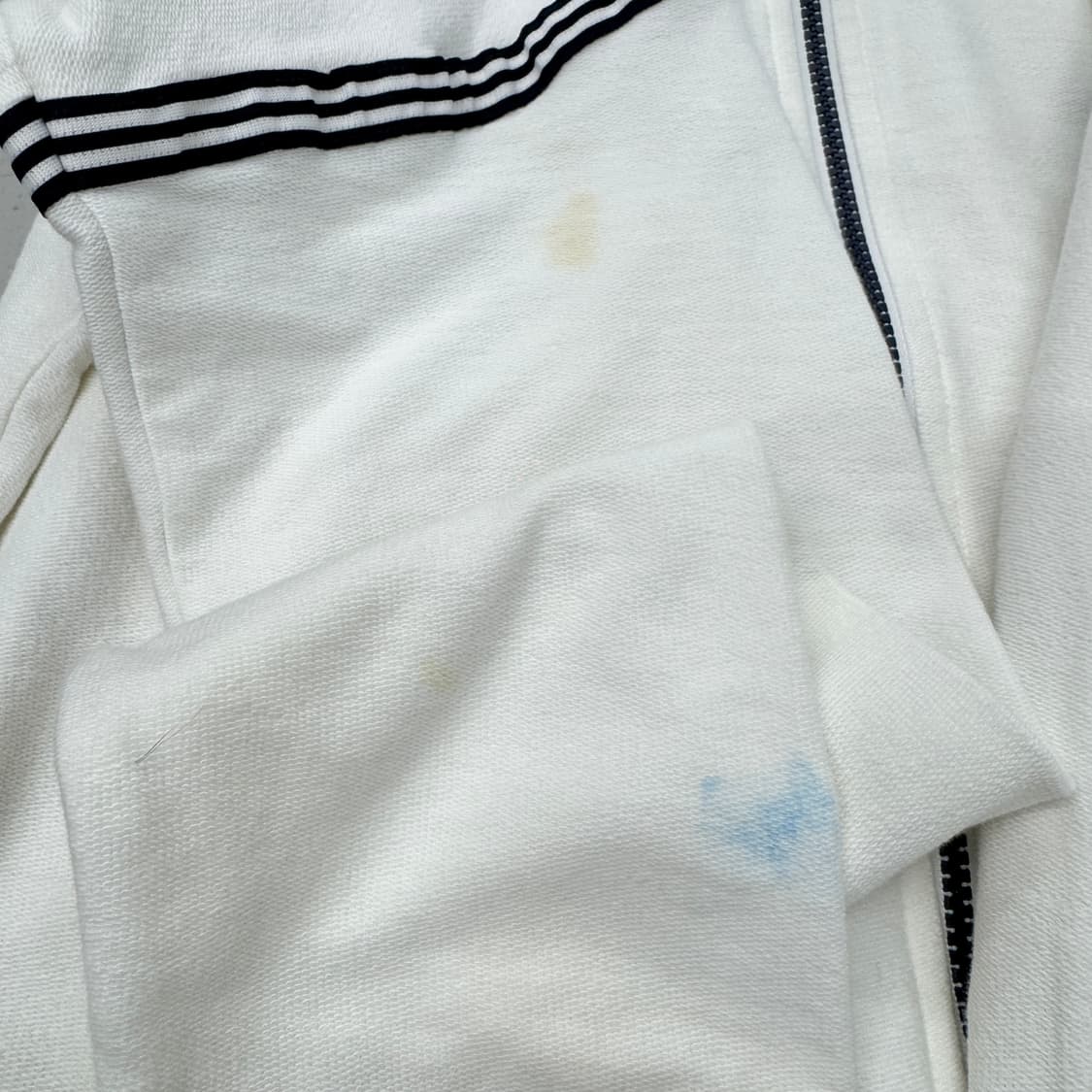 아디다스 파이어버드 화이트 코튼 집업 져지 상품이미지5