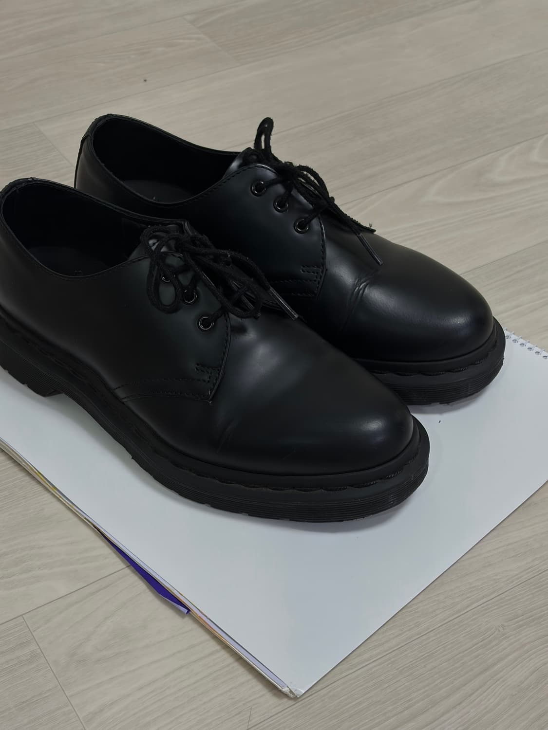 닥터마틴 더비슈즈 모노 블랙 3홀 uk4 (240)  상품이미지3
