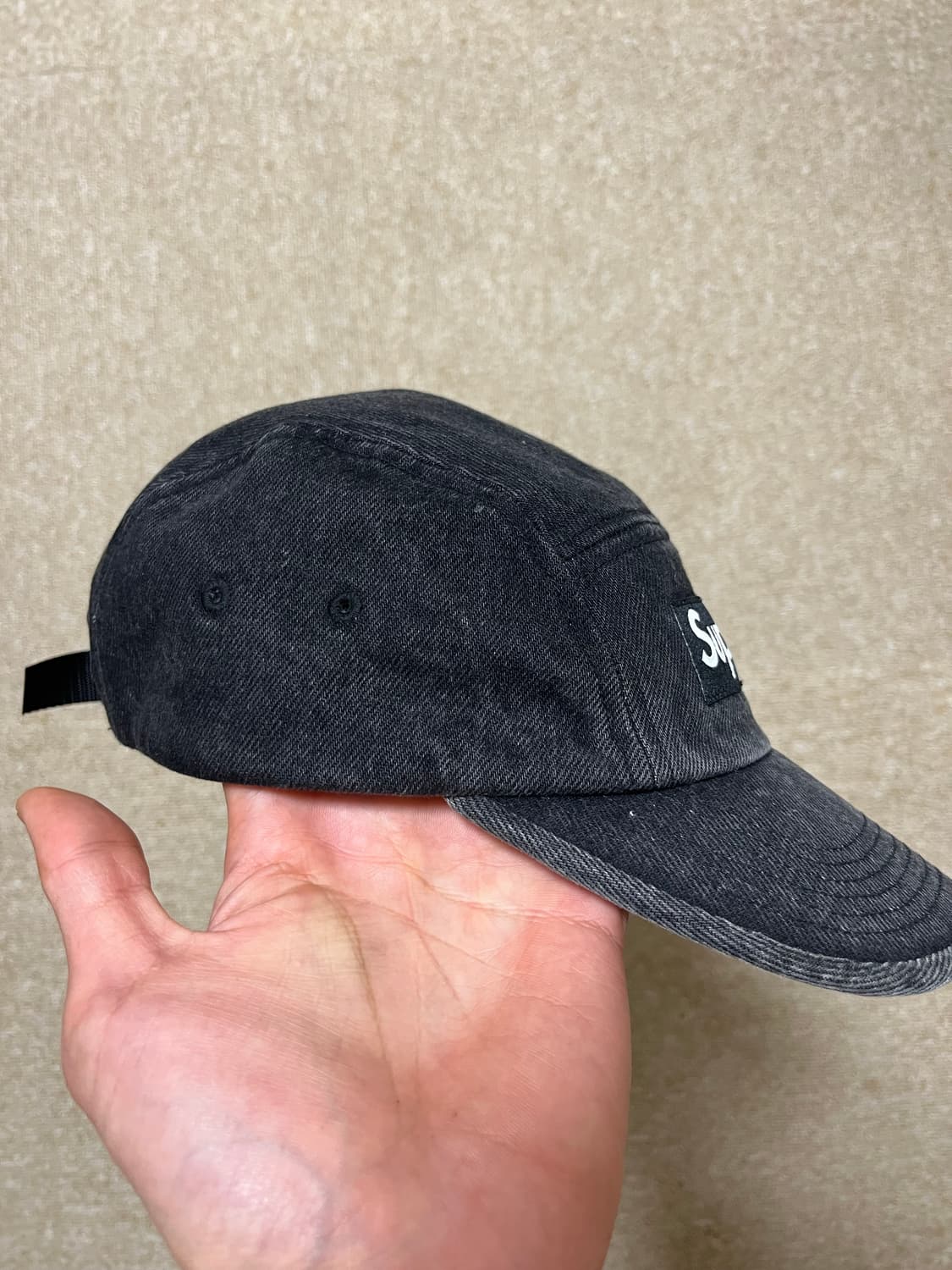 슈프림 데님 캠프캡 블랙 상품이미지2