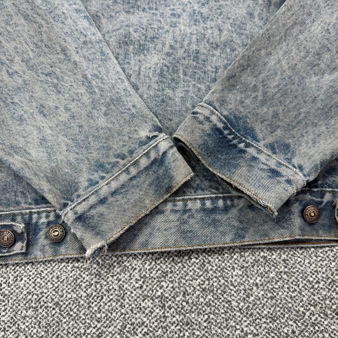 M 리바이스80s levis 빈티지 에시드 워싱 트러커 데님 청자켓 상품이미지6