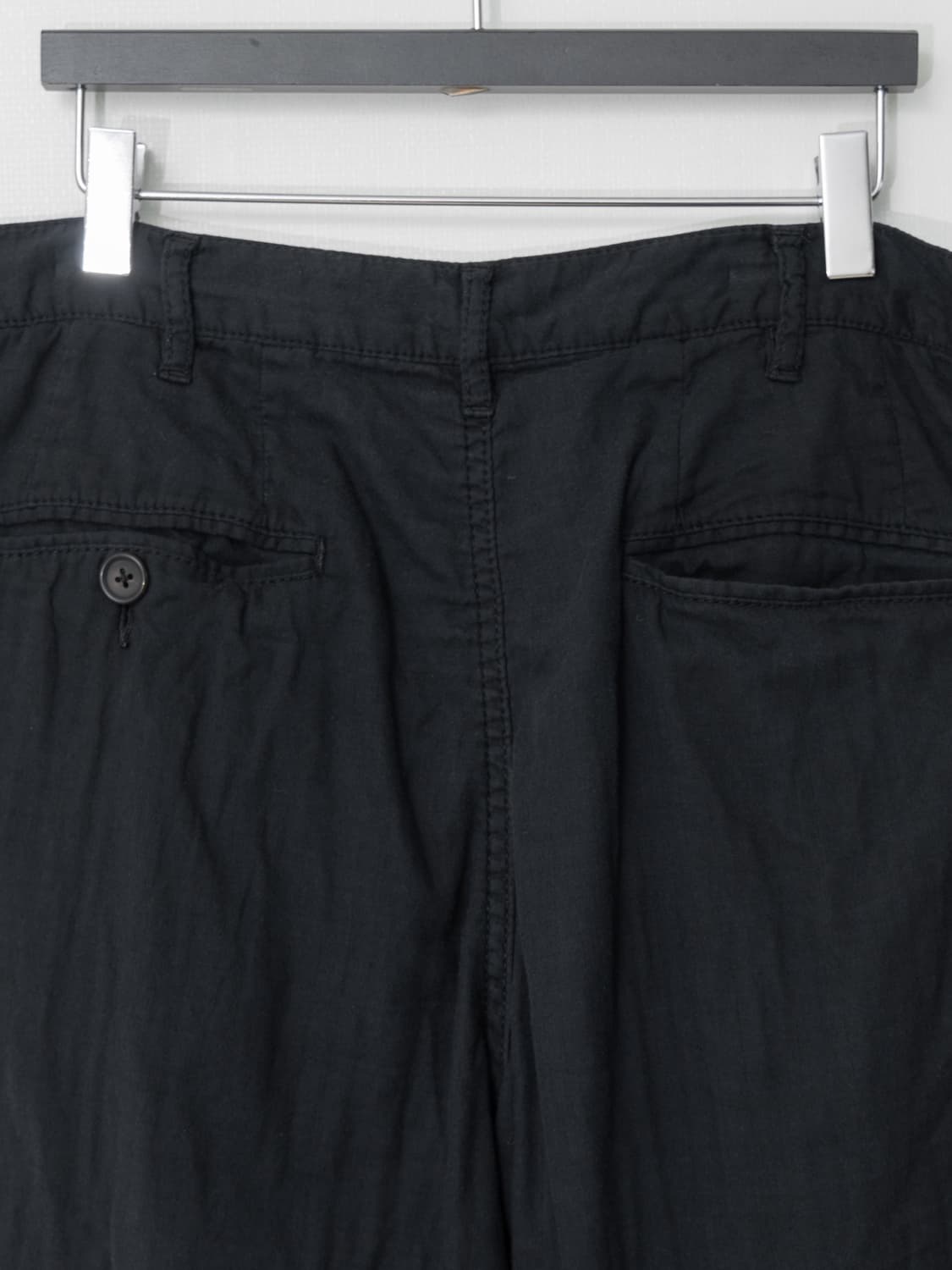 ‘00s Wrinkled Cotton Slacks Black 상품이미지7