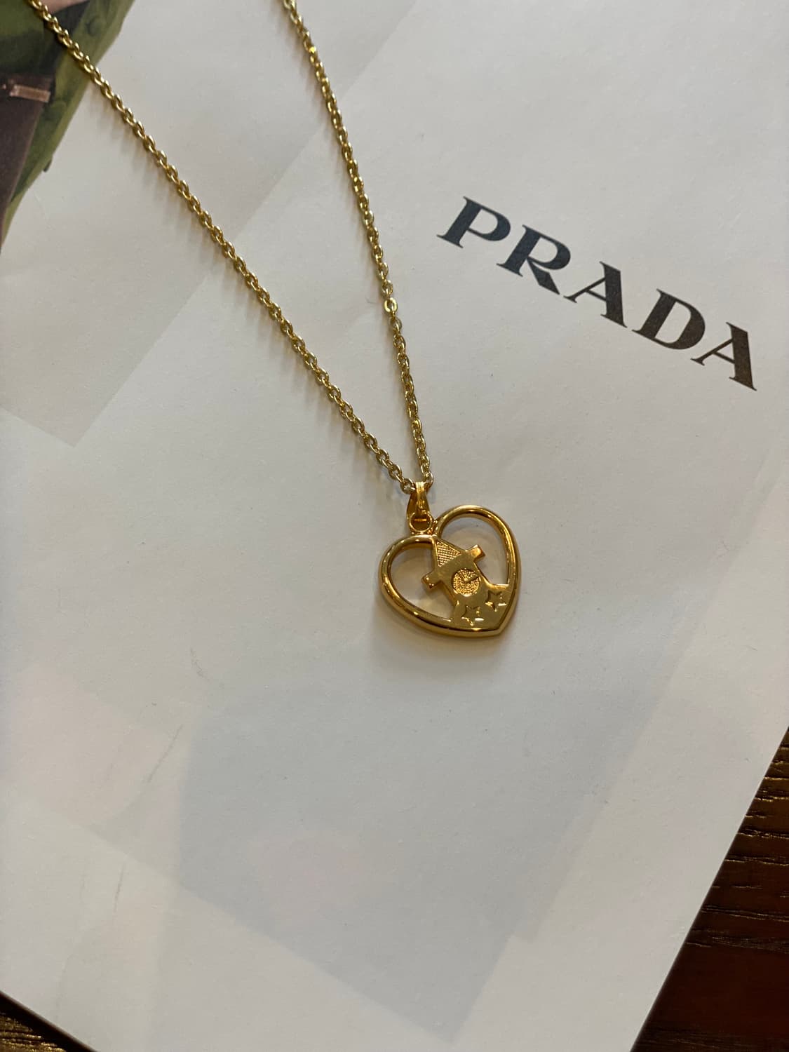 빈티지 클락타워 하트 팬던트 목걸이 상품이미지1