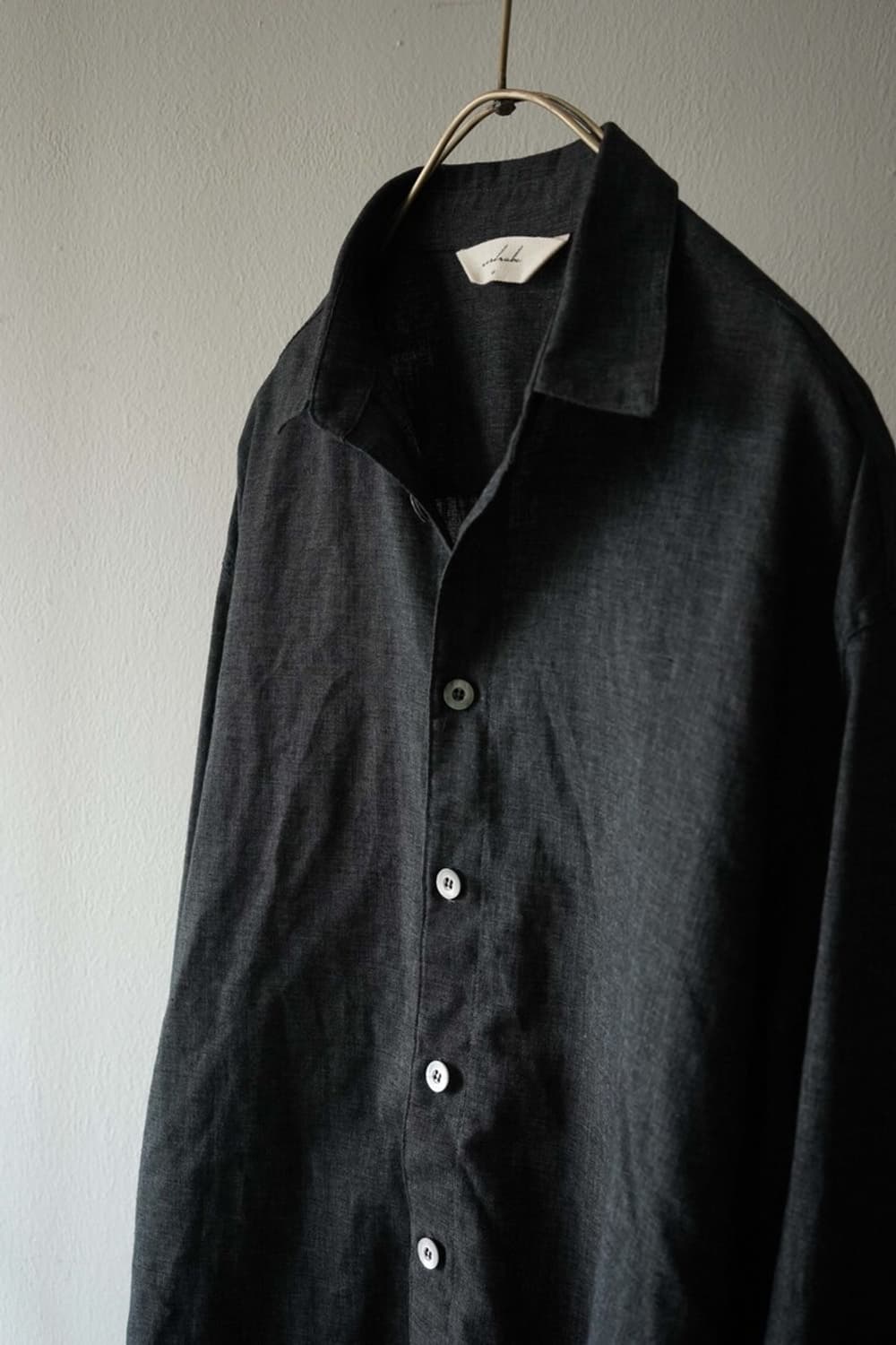 워드로브41 포엣오버셔츠 멜란지블랙 L 상품이미지2