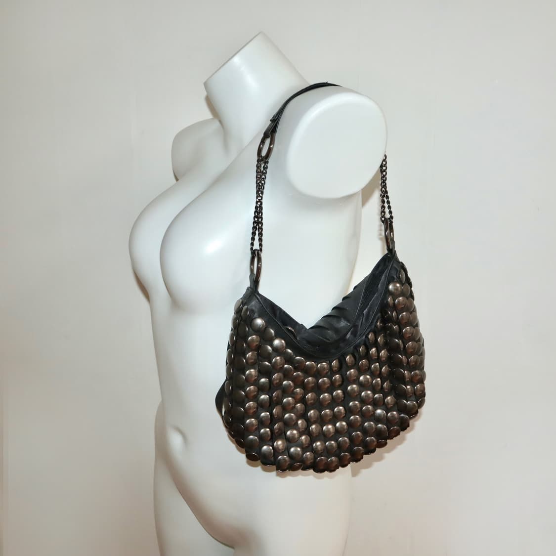Stud leather chain bag 상품이미지8
