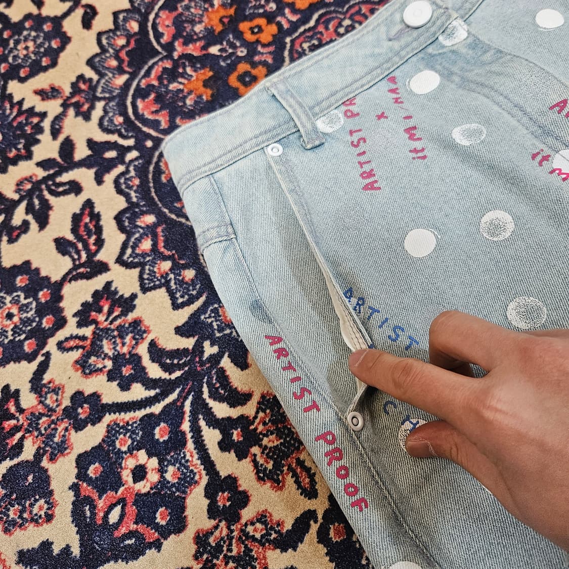 잇미샤 x Artist Proof 20ss 데님 미디 스커트 상품이미지4