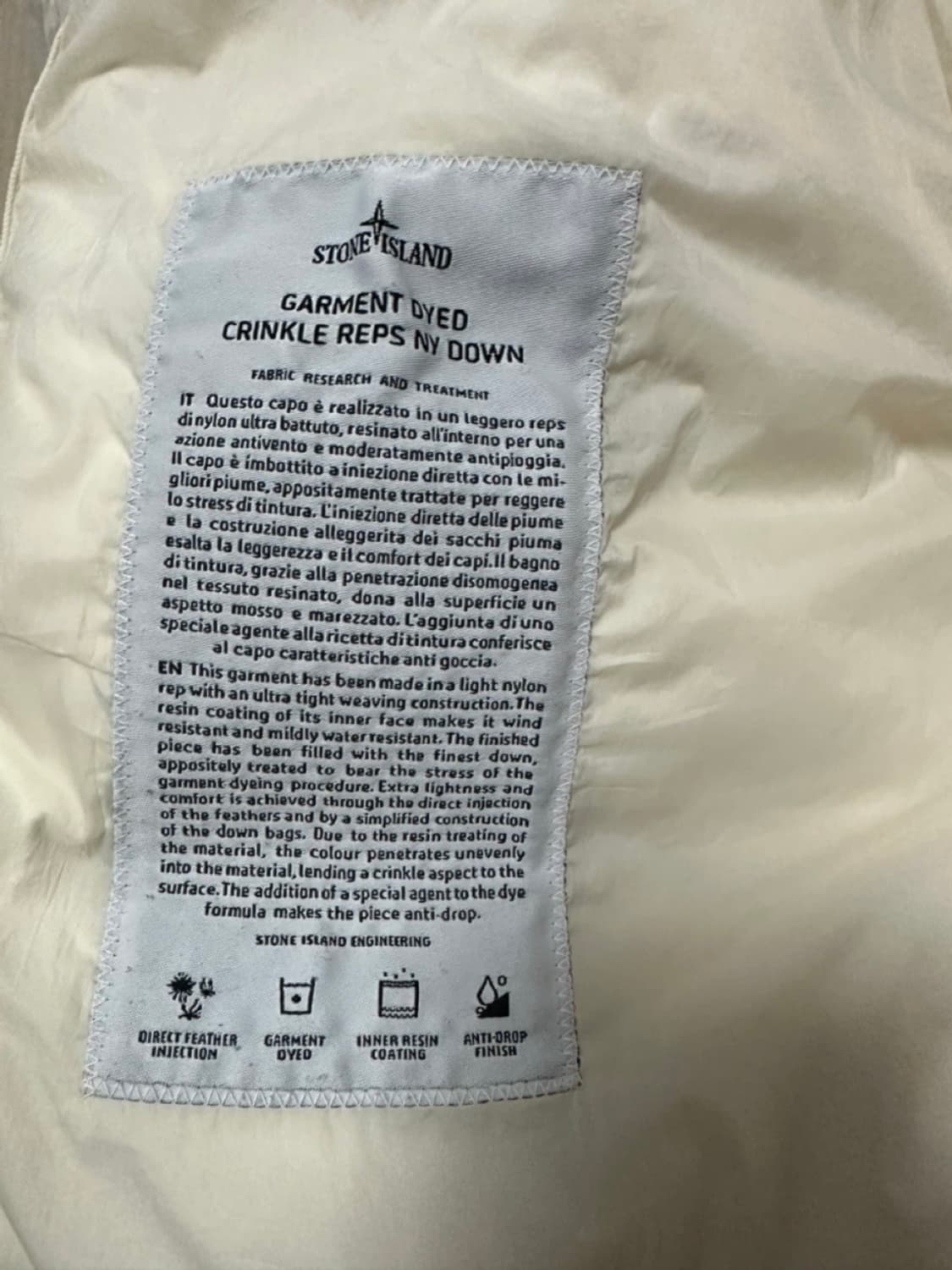 19fw 스톤아일랜드 크링클랩스 패딩 xl 상품이미지4