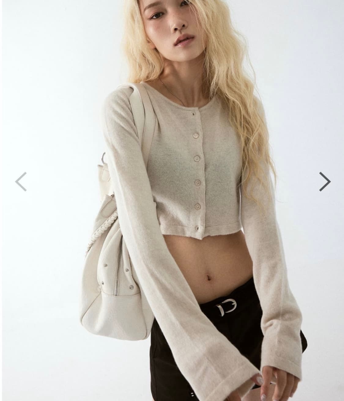 애즈온 리스 가디건 오트밀  상품이미지1