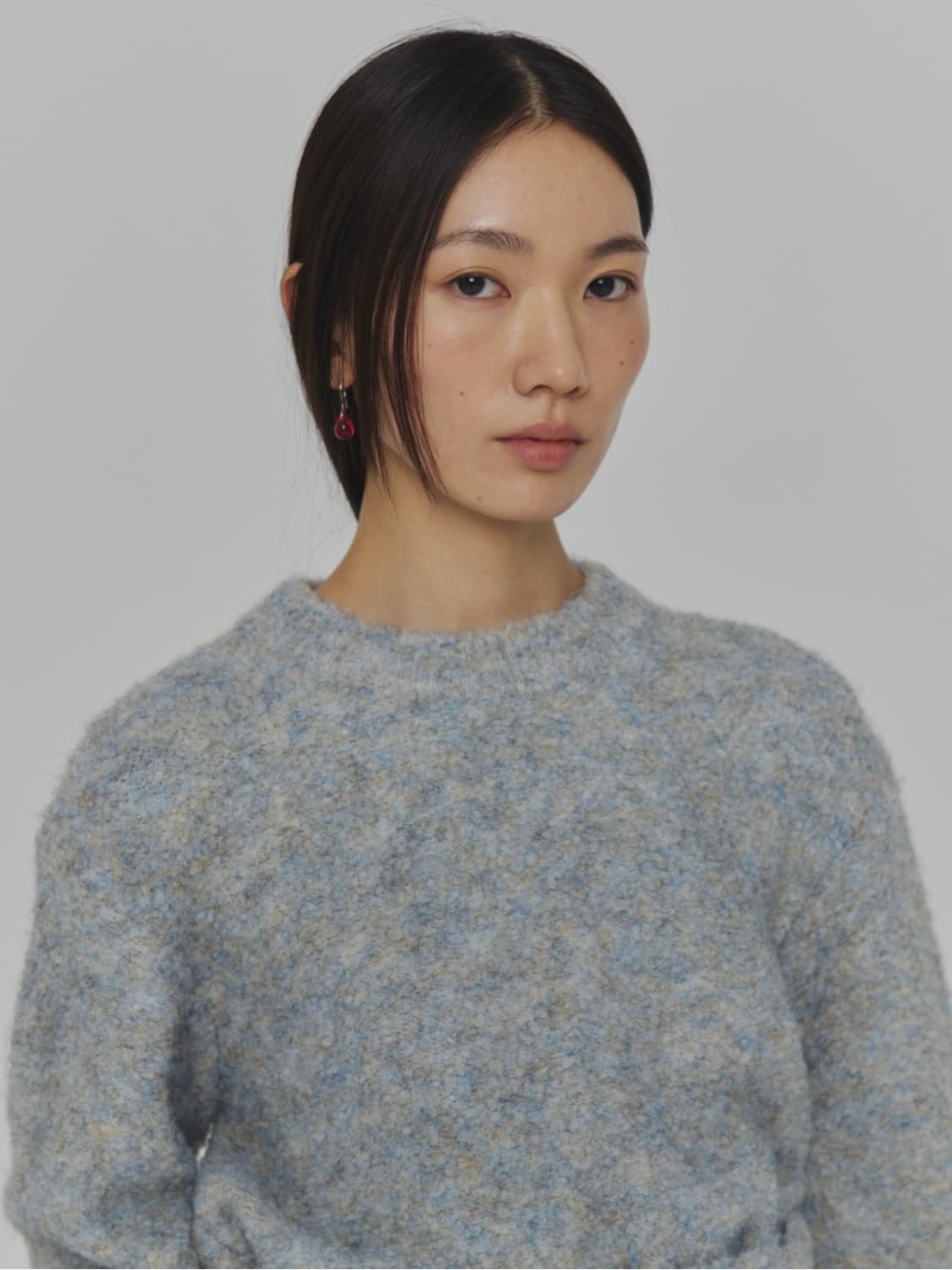 Amomento Mix Boucle Crop Knit  아모멘토 믹스 부 상품이미지1