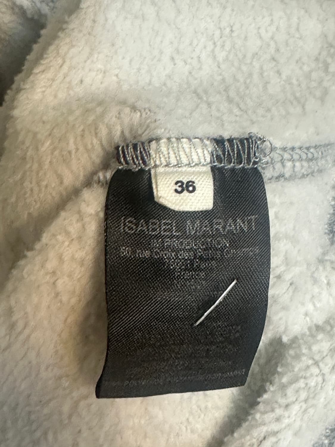 이자벨마랑 벨벳 로고 기모 맨투맨 36사이즈 상품이미지6