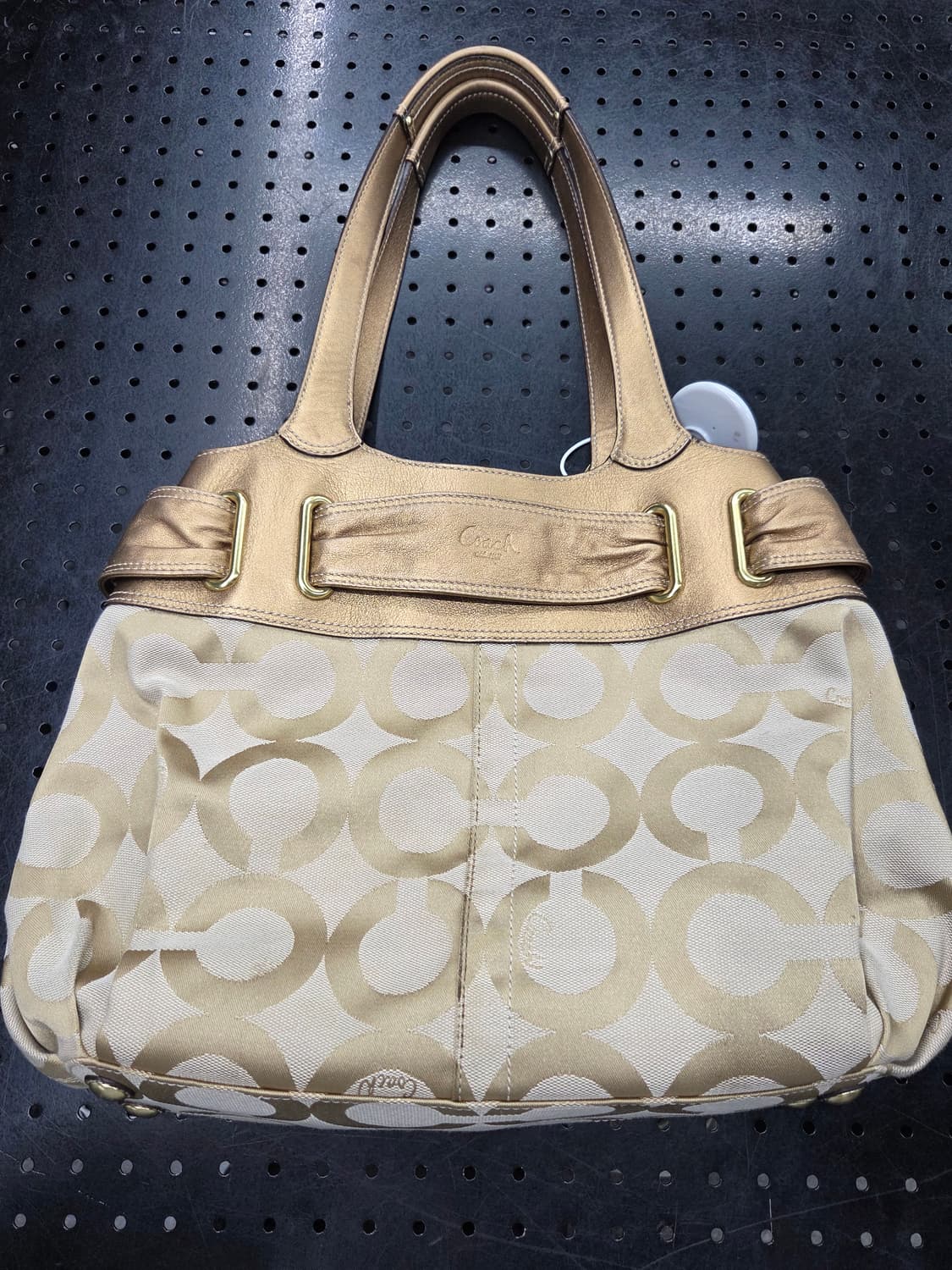 Coach 코치 골드패턴 만두 숄더백 토트백 상품이미지4