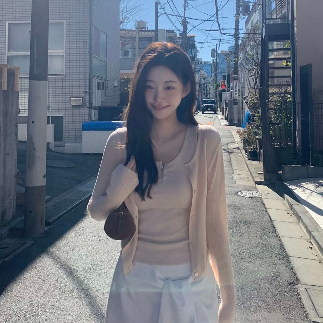 제니오 글로우 가디건 피치 (다른 컬러로 교환 가능) 상품이미지2