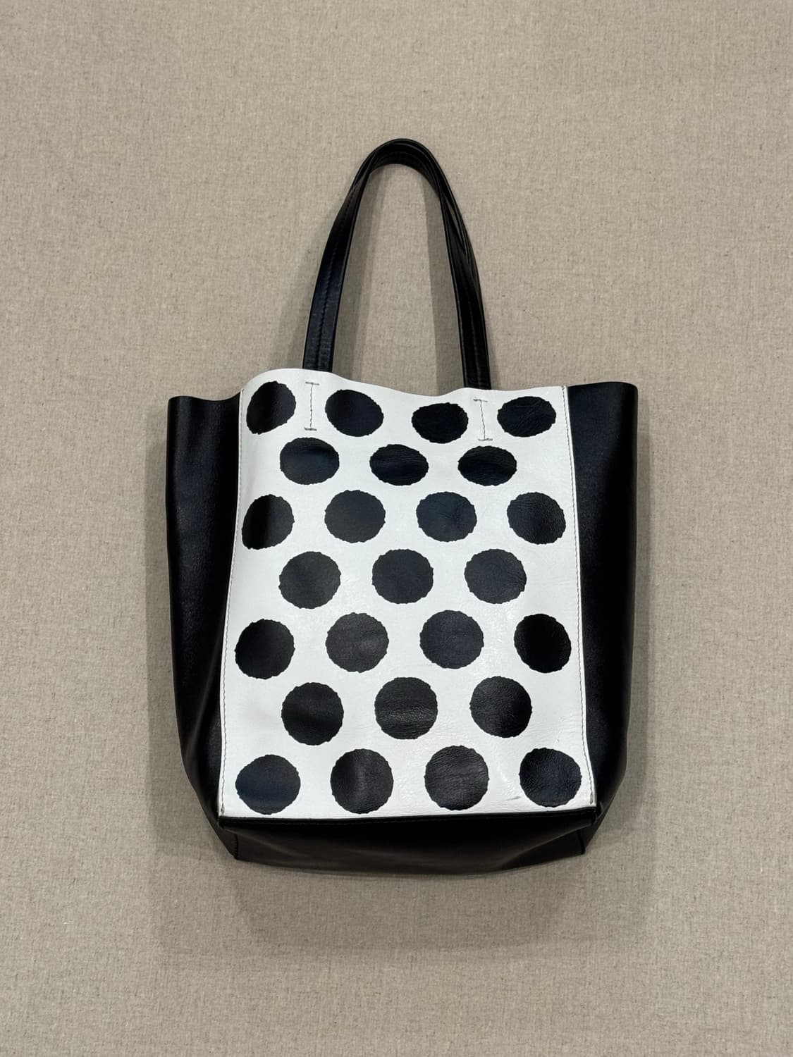 요지야마모토 도트 레더 토트백 상품이미지3