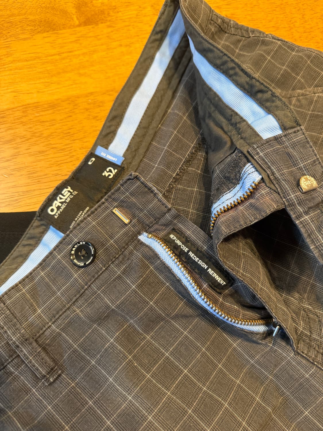 오클리 빈티지 체크 반바지 상품이미지4