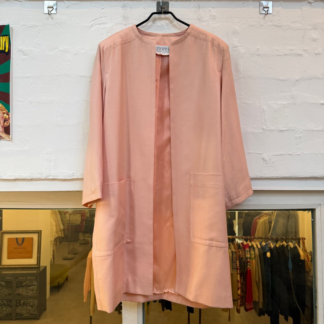 Givenchy 지방시 울 실크 피치 핑크 코트 36 상품이미지1