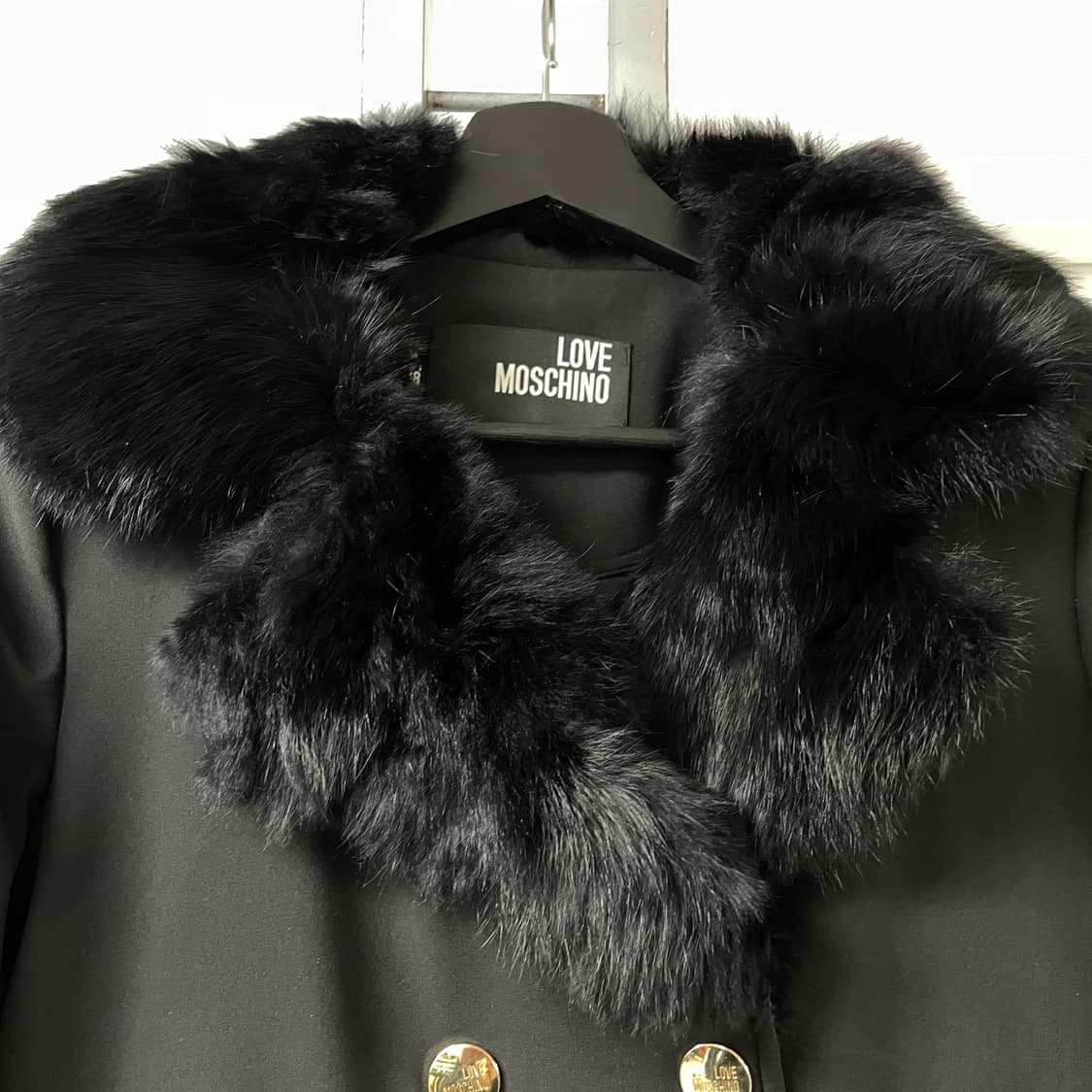 모스키노 퍼 코트 블랙 38(W) 상품이미지5