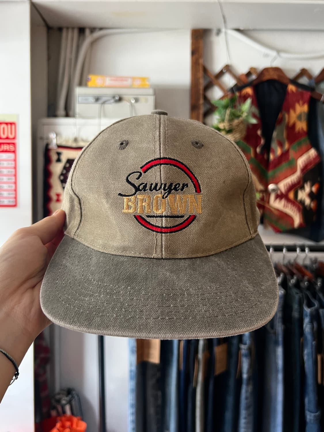 USA 빈티지 Sauyer Brown 워싱 볼캡 상품이미지1