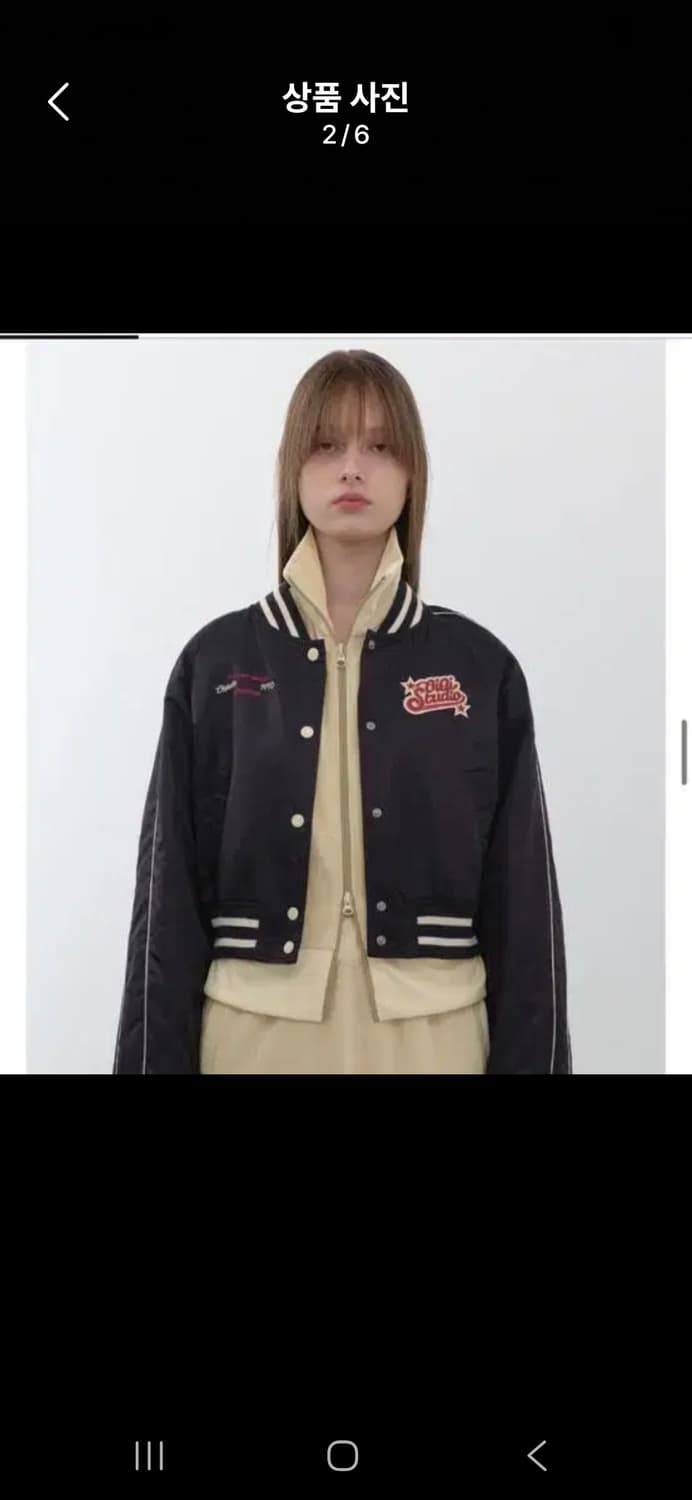 oioi 코스모 스타 바시티 자켓 블랙 S 오아이오아이 상품이미지2