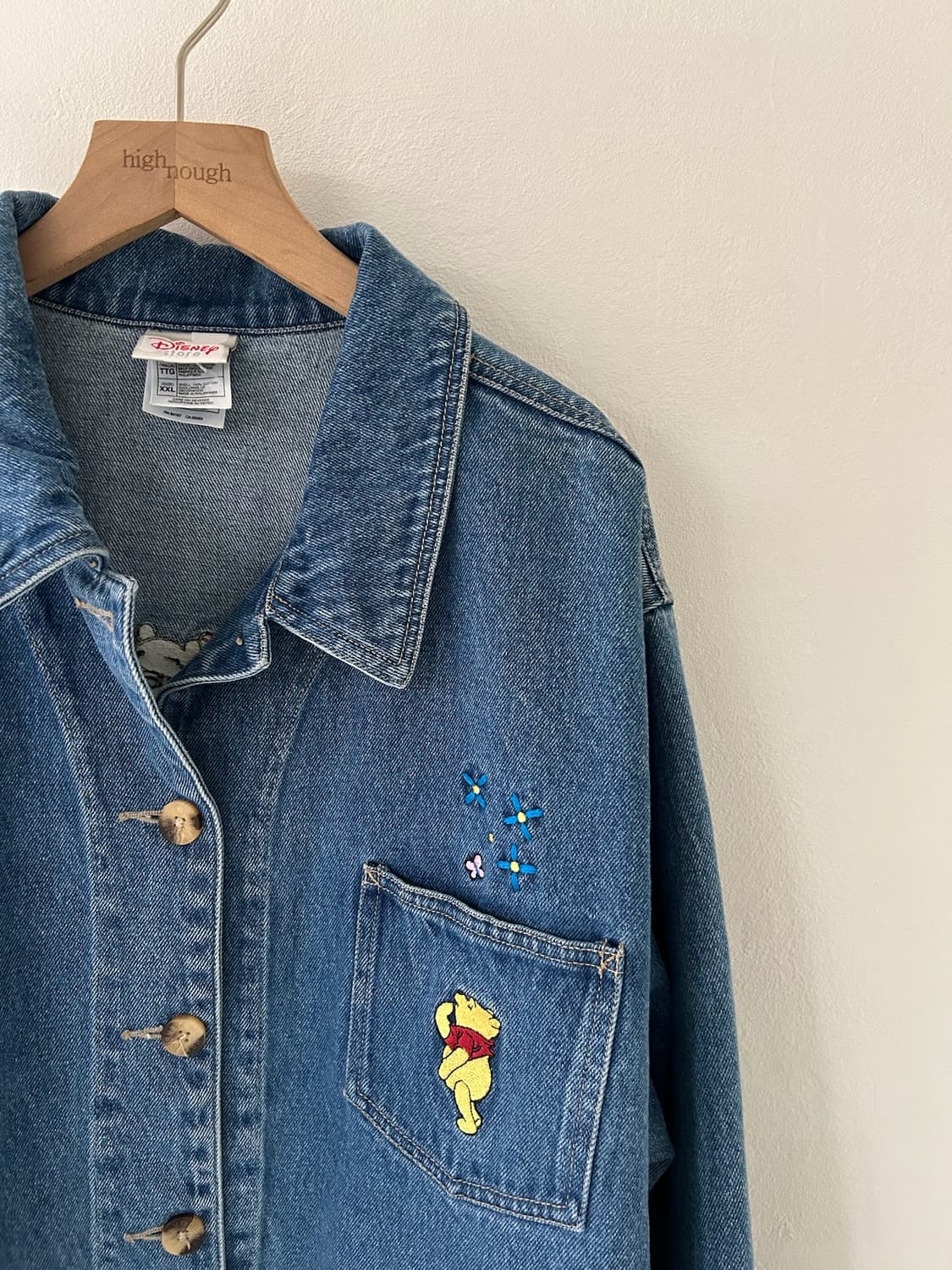 90's Disney store Pooh Denim Chore jacke 상품이미지2