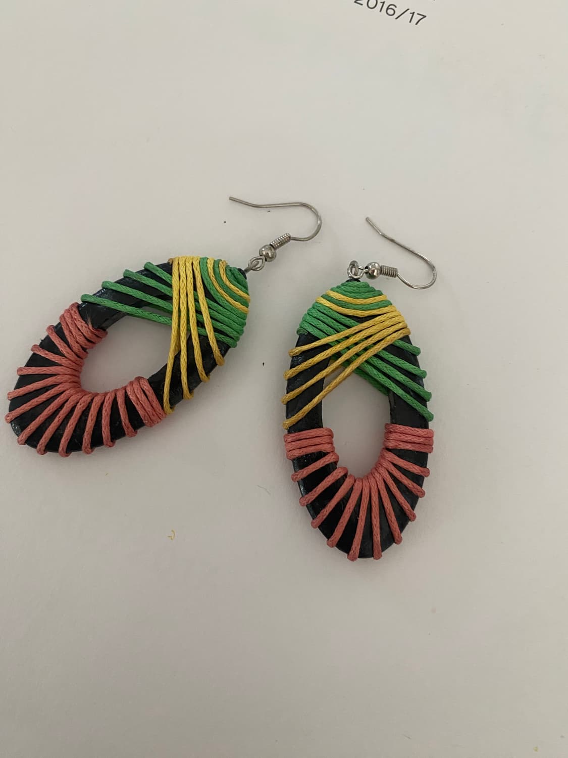 빈티지 컬러 우드 랩 귀걸이 상품이미지3