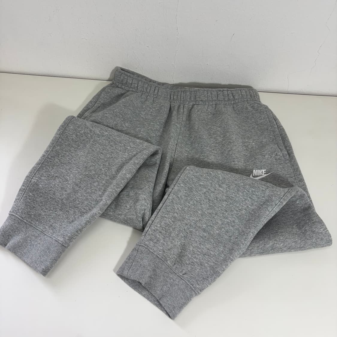 M 나이키 그레이 기본로고 면 밴딩 조거팬츠 상품이미지3