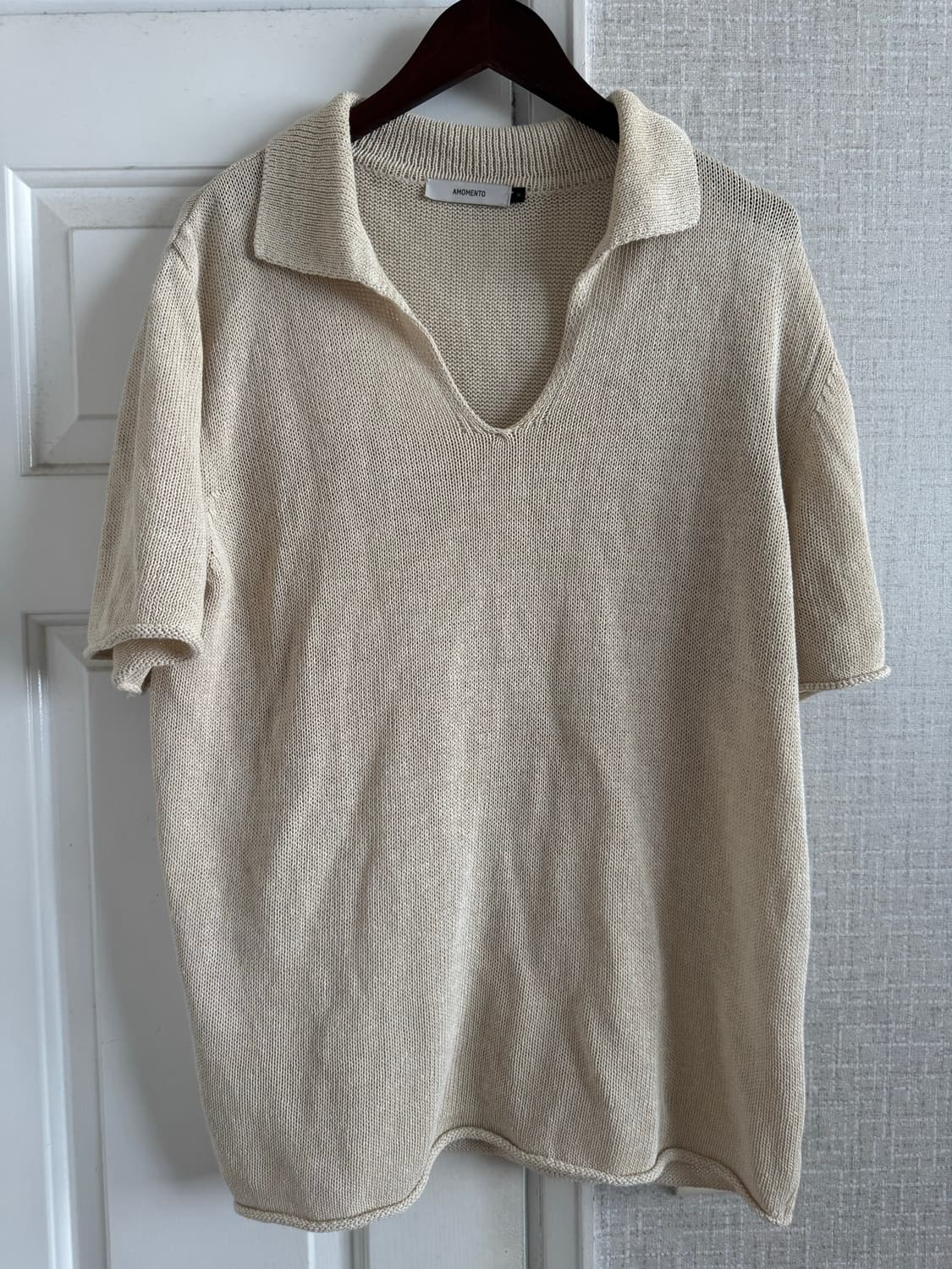 아모멘토 22ss PAPER YARN COLLAR knit 상품이미지1