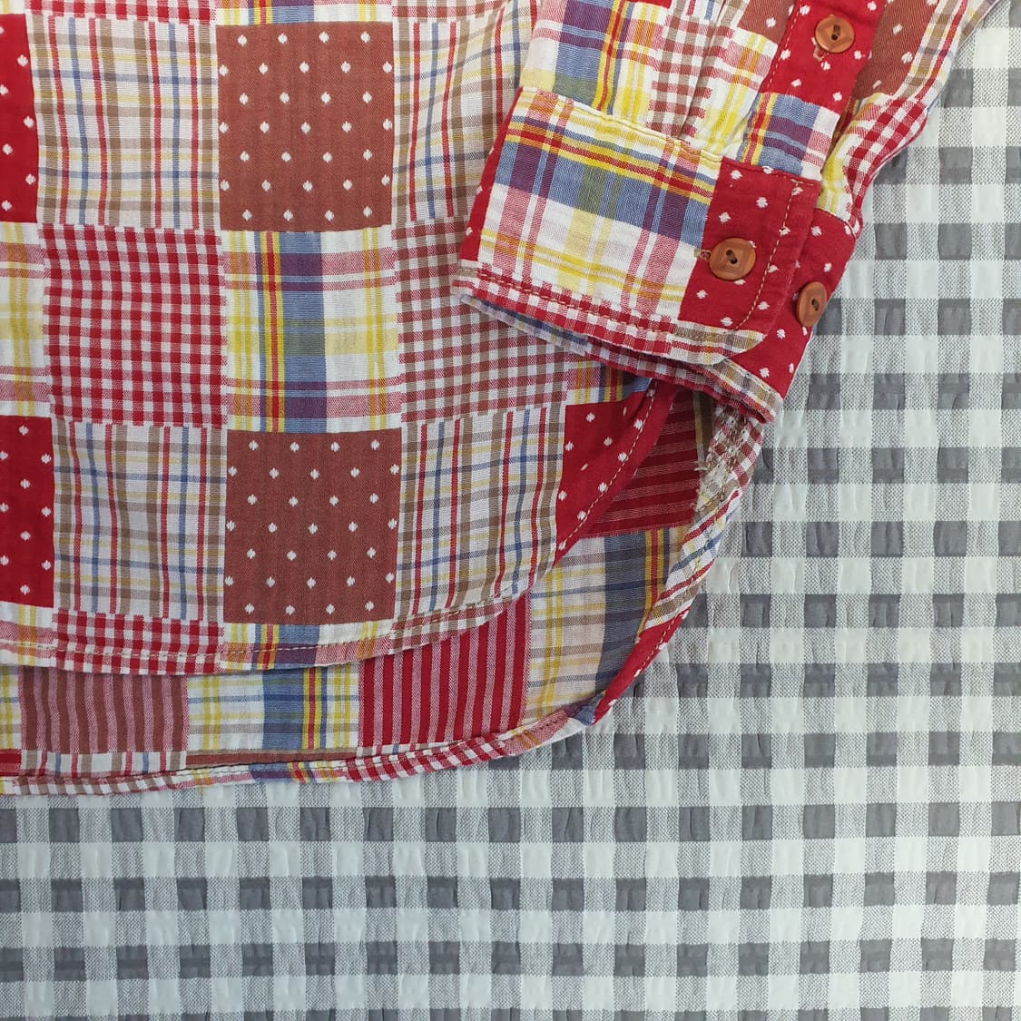 아스페시 레드 피치워크 셔츠 남자95 상품이미지4