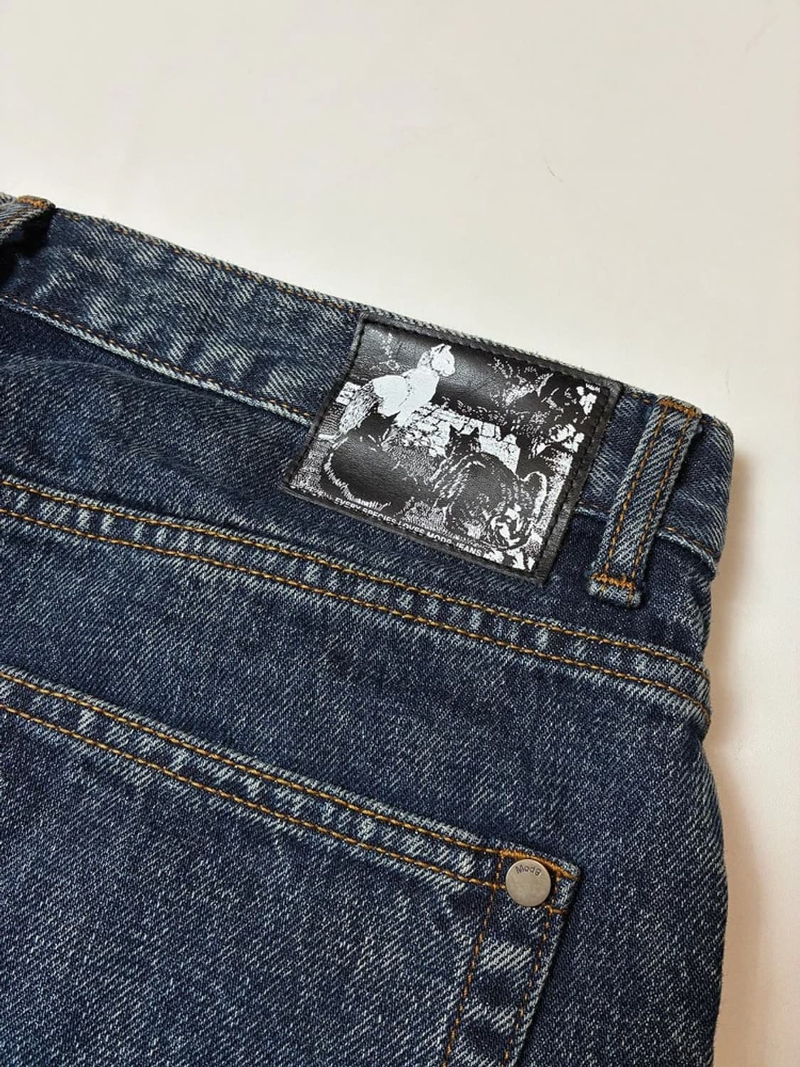 모드나인 블랙 스타더스트 스트레이트 데님 팬츠 PN9340 상품이미지6