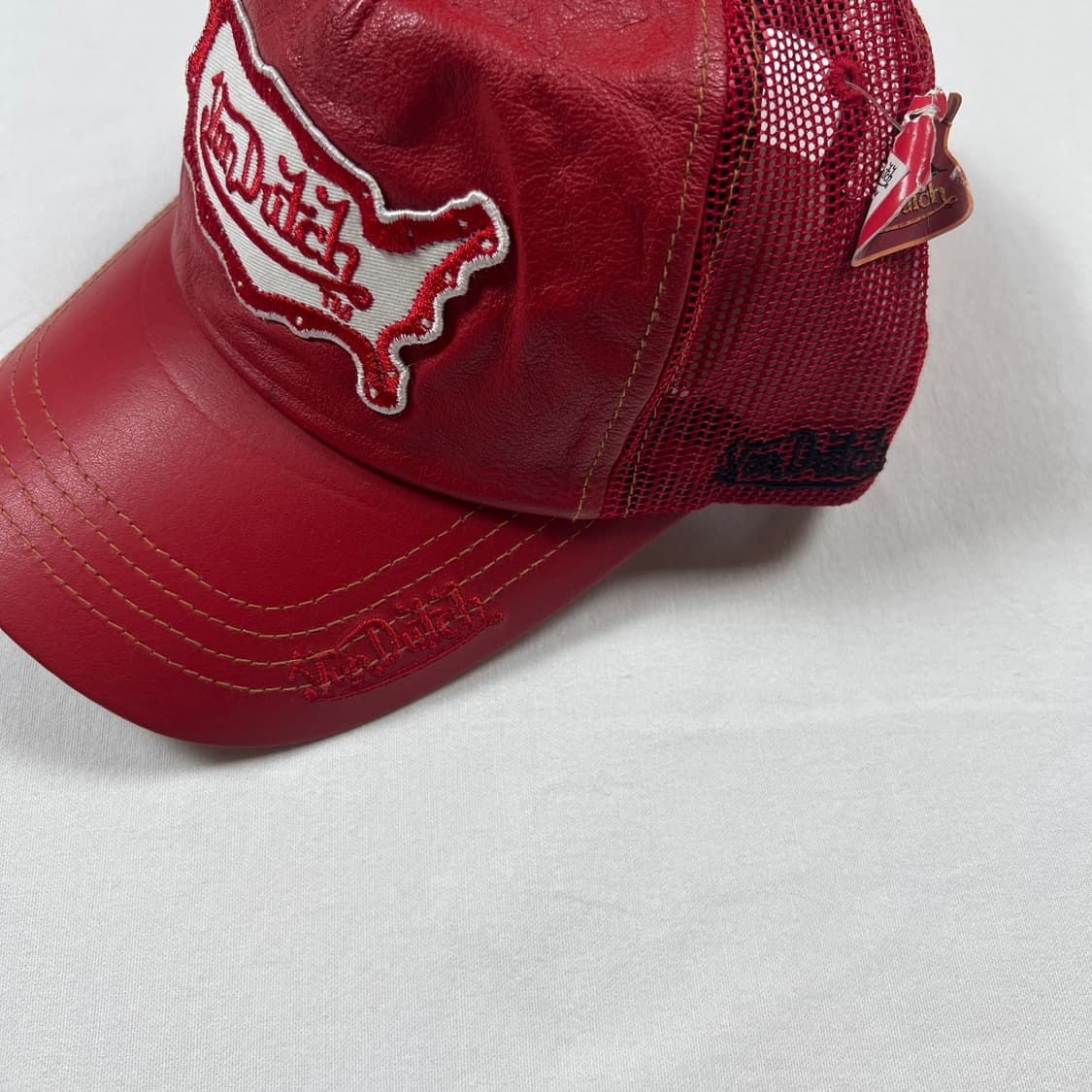 데드스탁 본더치 von dutch 가죽 레더 메쉬 트러커 캡모자 상품이미지2