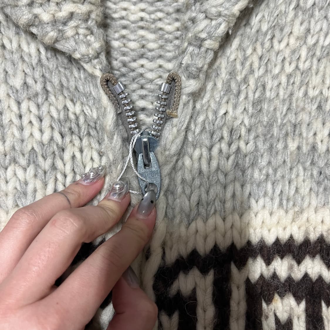 캐나다 빈티지 썬더버드 헤비 울 숄카라 코위찬 코위챤 상품이미지3