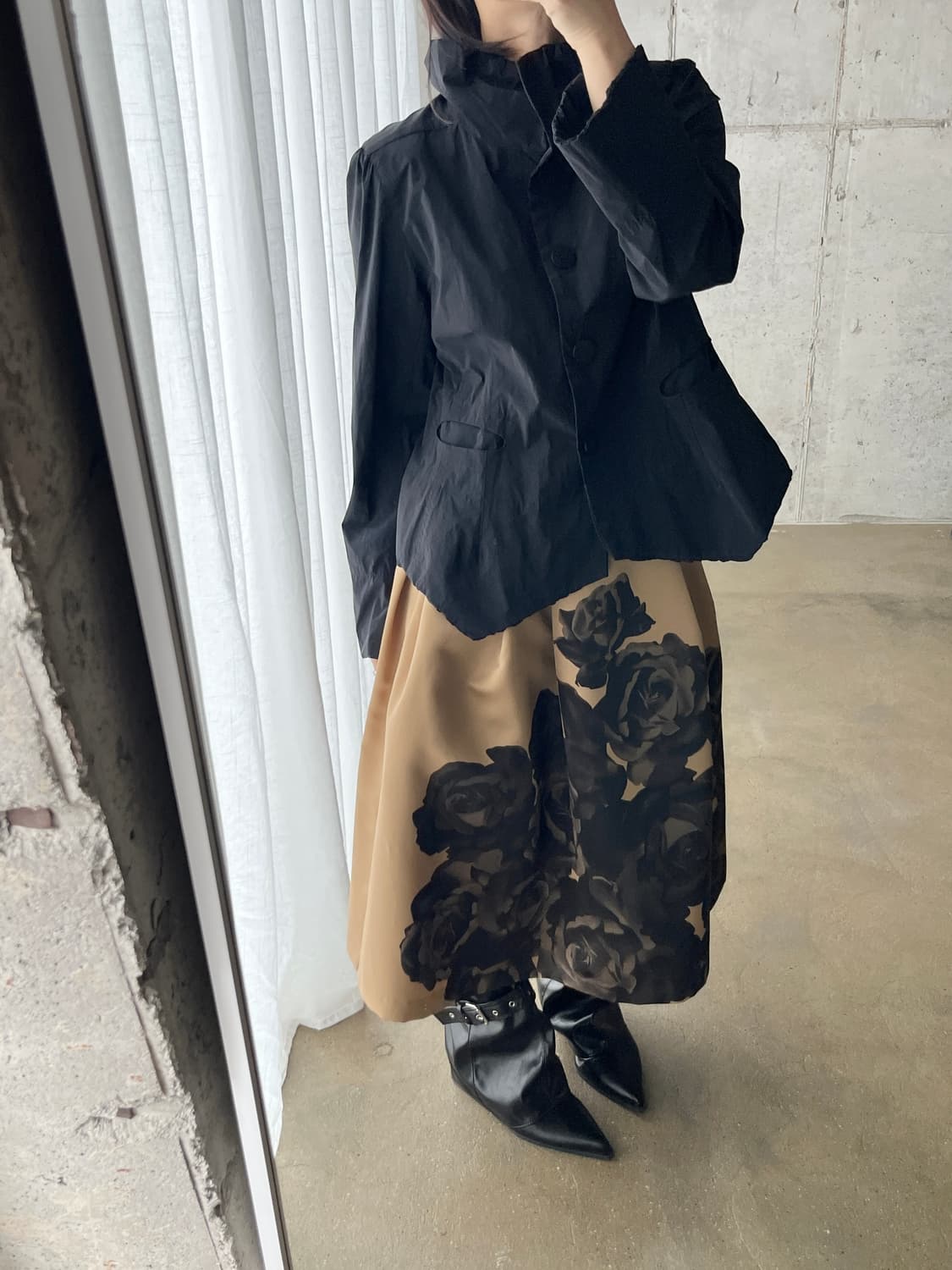 Joy Alpine 벌룬 카라 자켓 블랙 상품이미지5