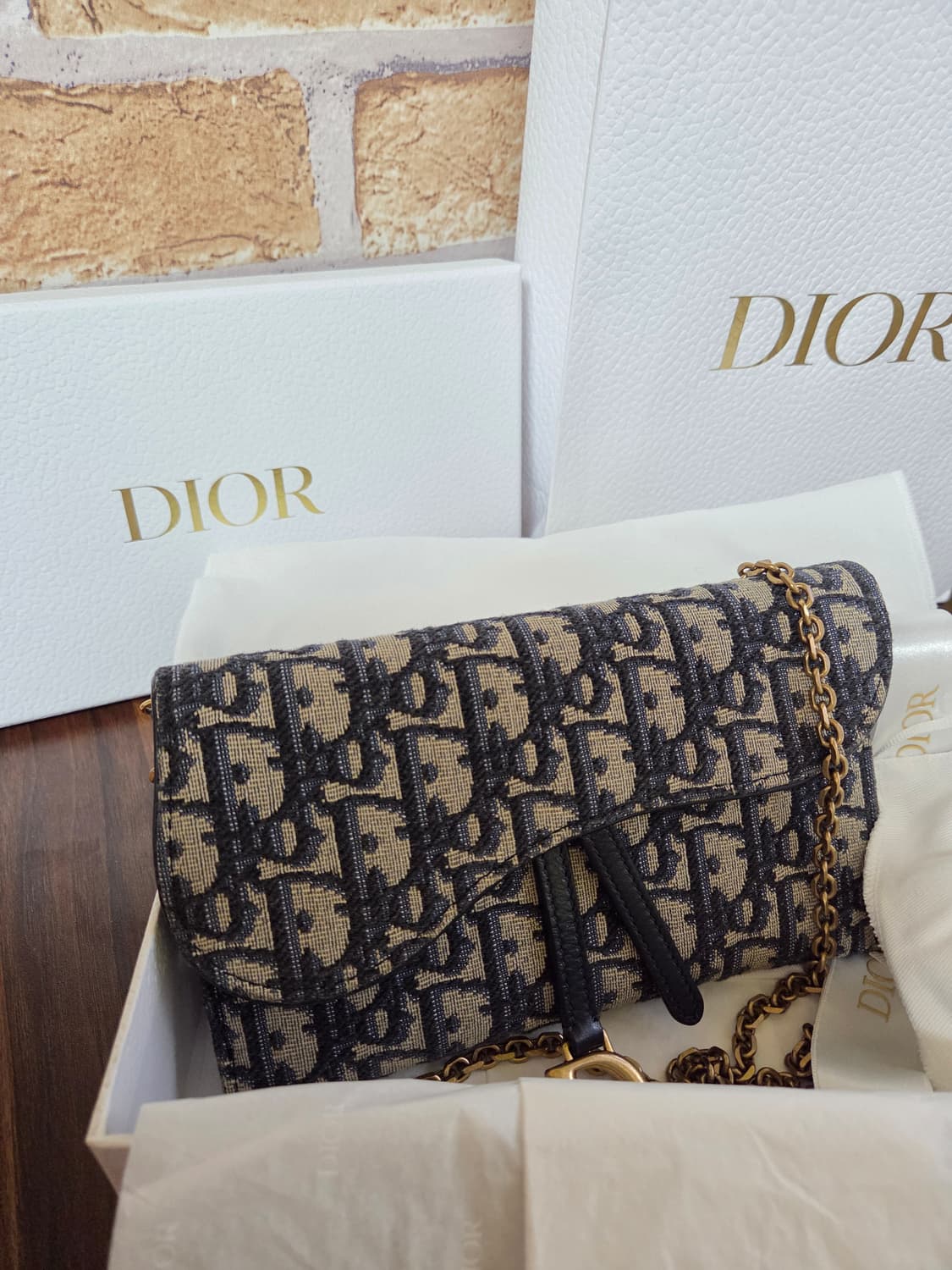 디올 오블리크 스몰 체인 파우치 상품이미지2