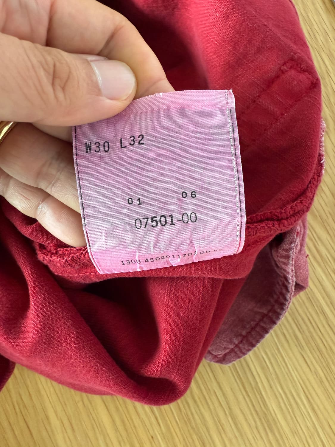 올드 리바이스(Levi's) 501 레드 데님팬츠 상품이미지10