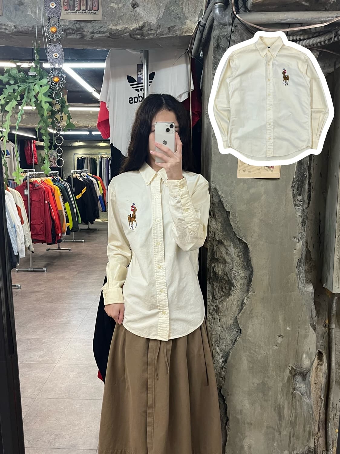 랄프로렌 빅포니 셔츠 크림 S #csz1750 상품이미지1