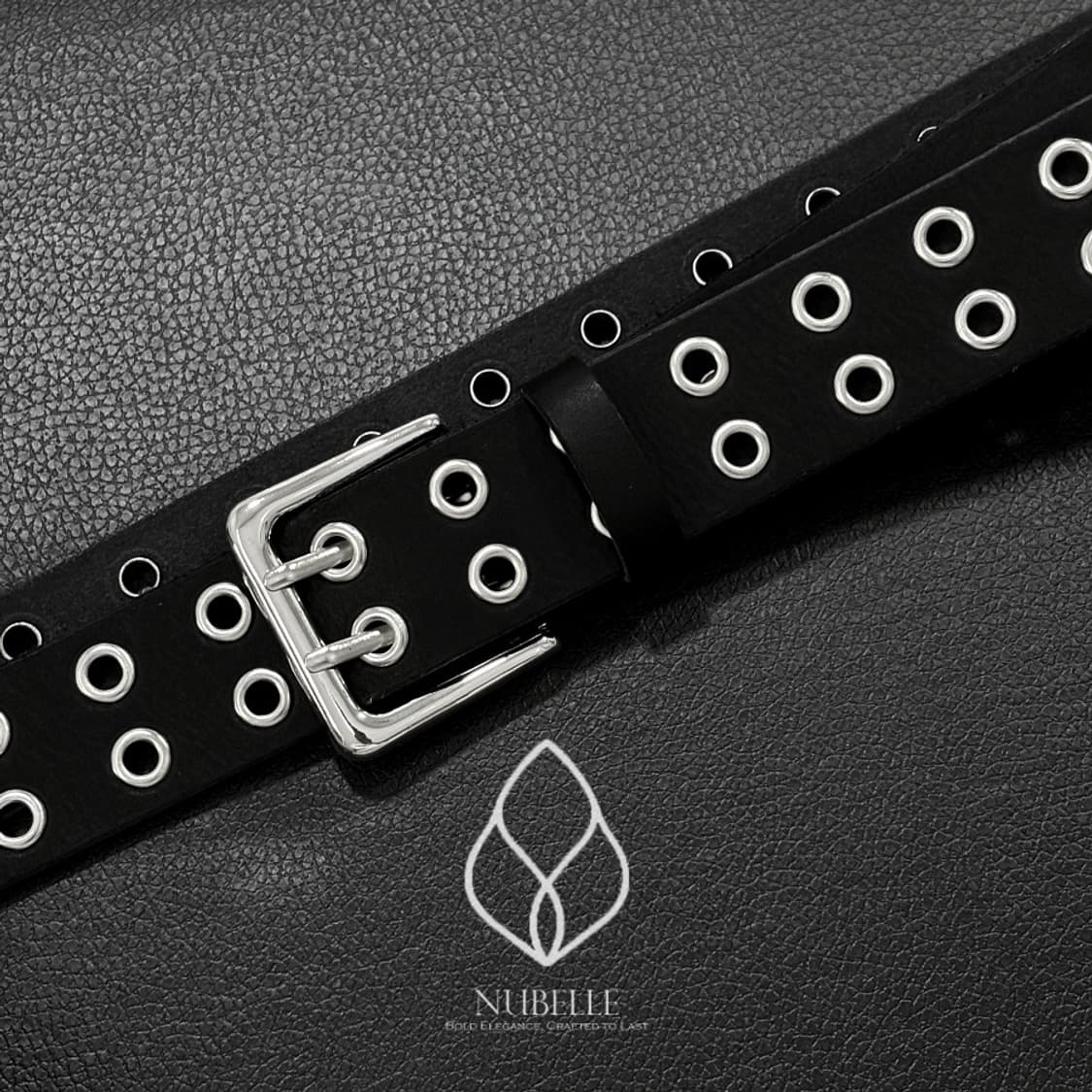 🌗 Eyelet leather belt / 아일렛 베지터블 가죽 벨트 상품이미지6