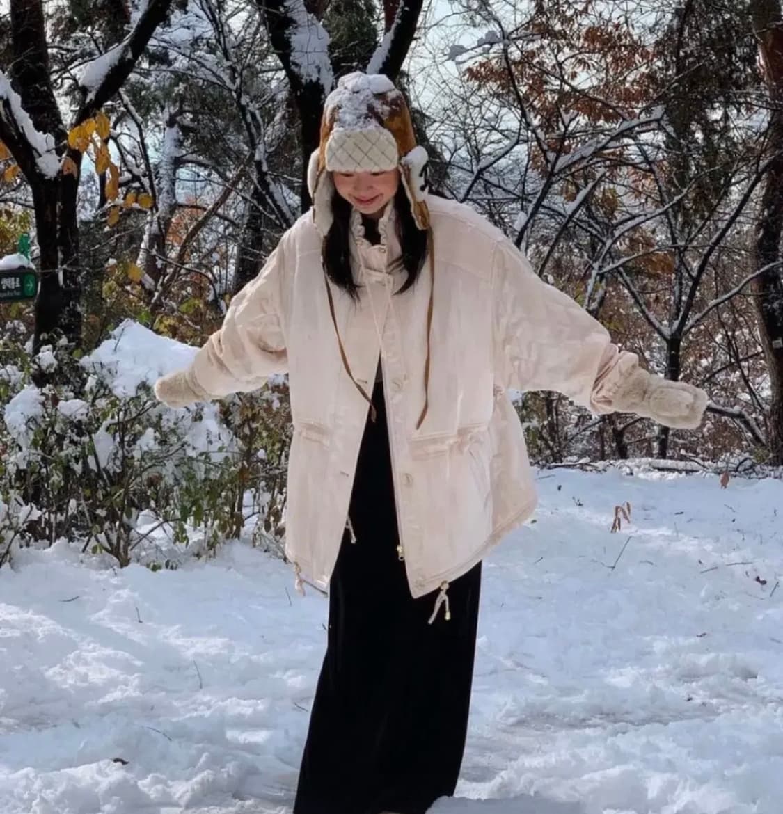 새상품) 파르벵 시에나 퀼팅 패딩 소프트 피치 상품이미지4