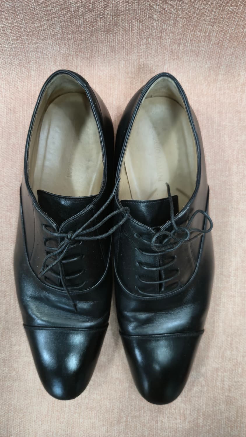 조르지오 알마니 270mm- 블랙 레더 남성정장구두 상품이미지2