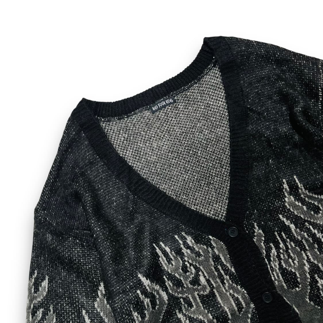 RAD FOUR REAL Flame gray knit cardigan 상품이미지3