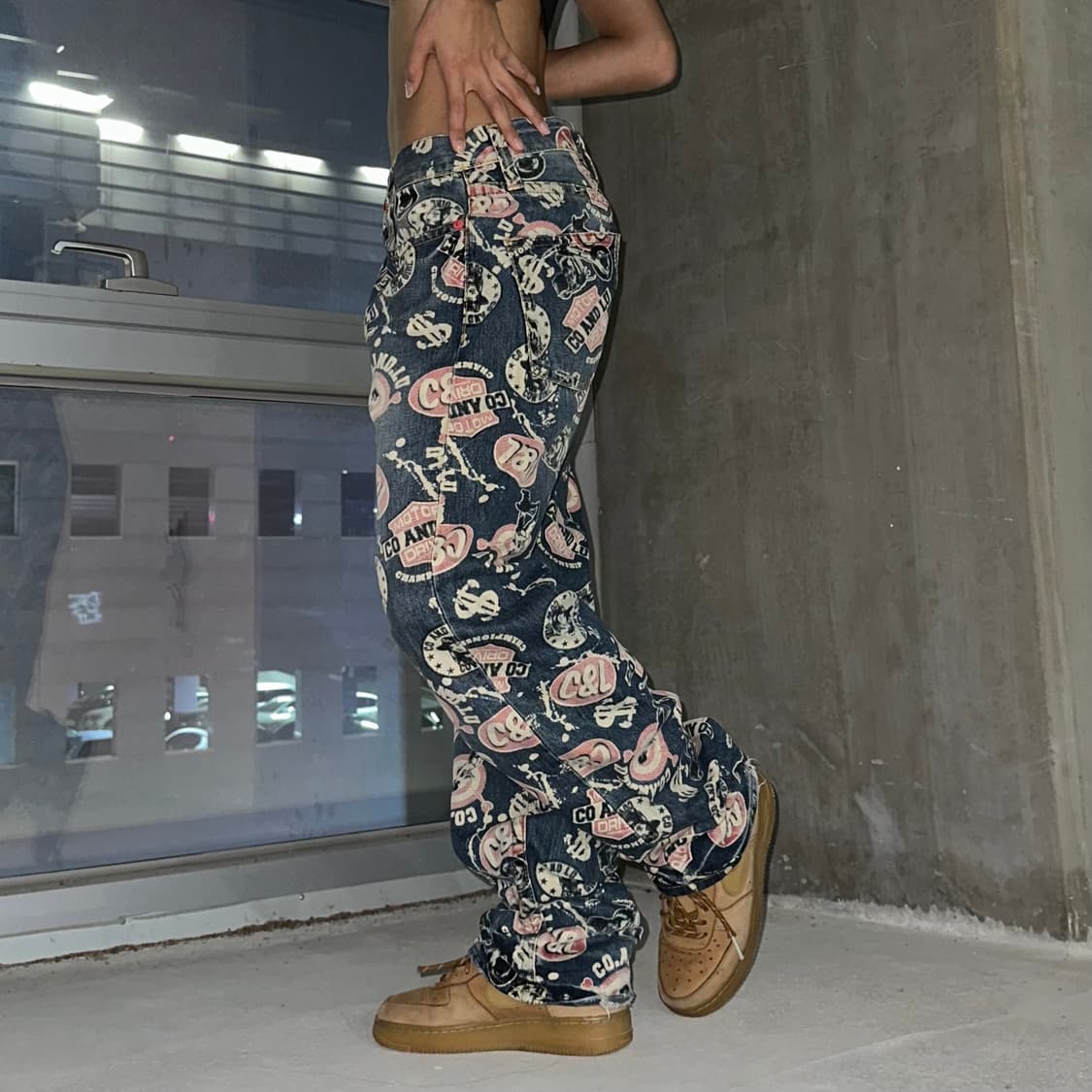 co&lu graphics denim pants 상품이미지3