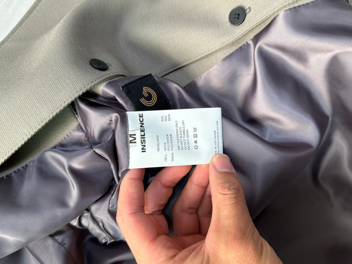 [M] 인사일런스 가넷 트윌 패널 울 블레이저 MUD BEIGE 상품이미지5