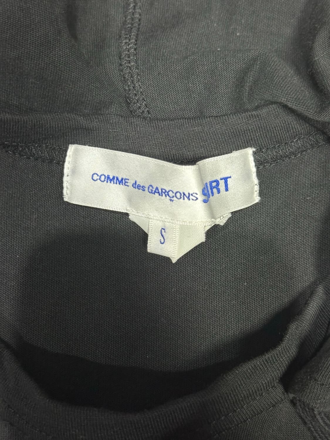 꼼데가르송 후드 결합 레이어드용 후드티 반팔 티셔츠 상품이미지3