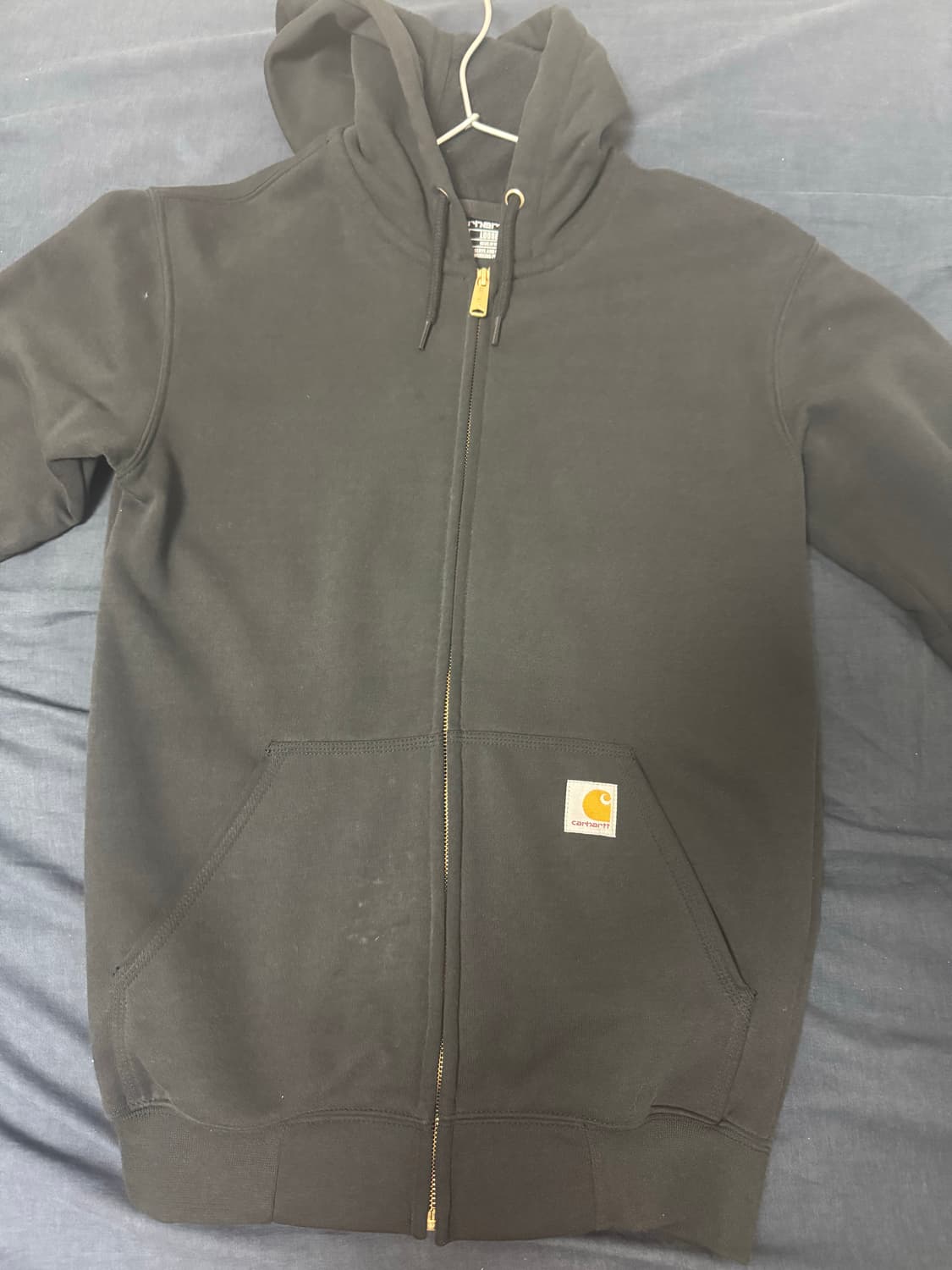 칼하트 루즈핏 미드웨이트 레귤러 풀 집 스웨트셔츠 블랙 상품이미지2