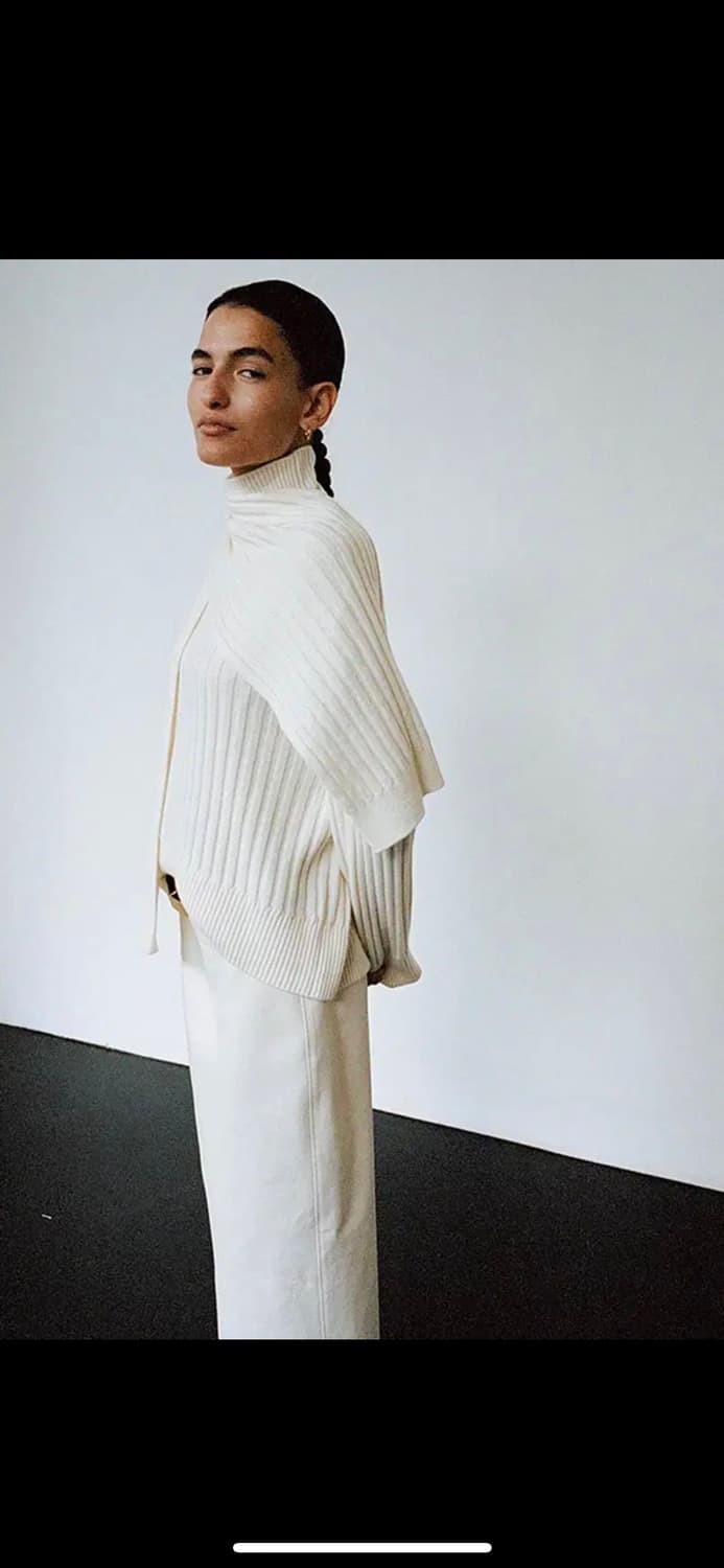 le17septembre 리브드 니트 머플러 세트 상품이미지2