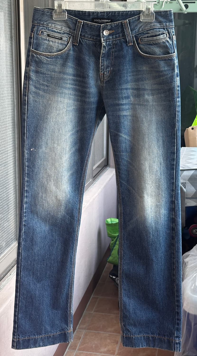 돌체앤가바나 정품 실버 플레이트 빈티지 중청 스트레이트 데님 상품이미지10