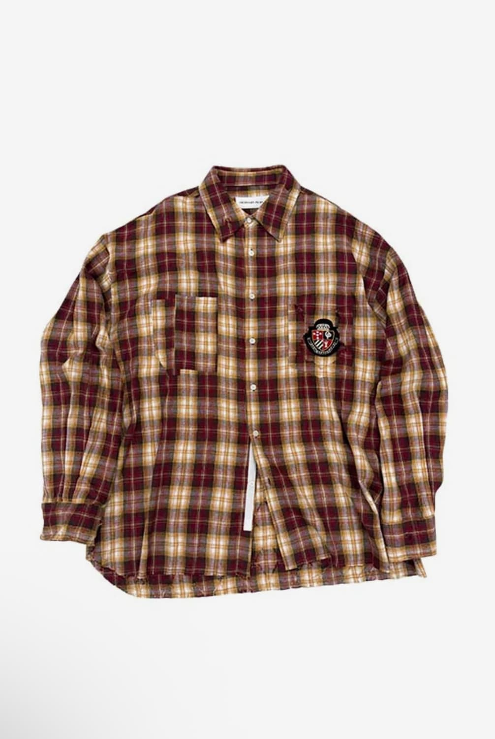 오디너리피플 레드 브라운 체크 셔츠 상품이미지4