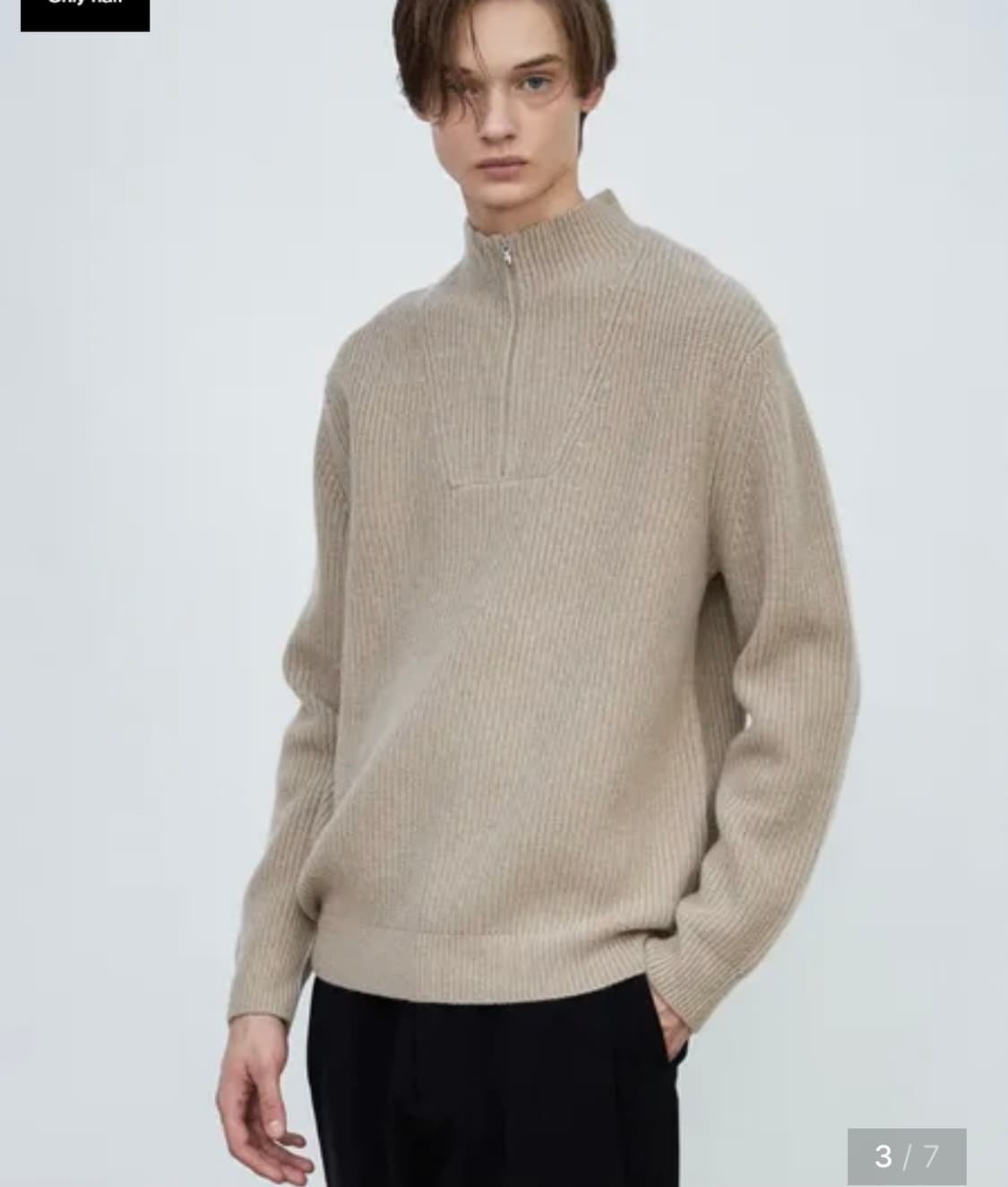 [100] 질스튜어트 캐시미어 하프 니트집업 상품이미지1