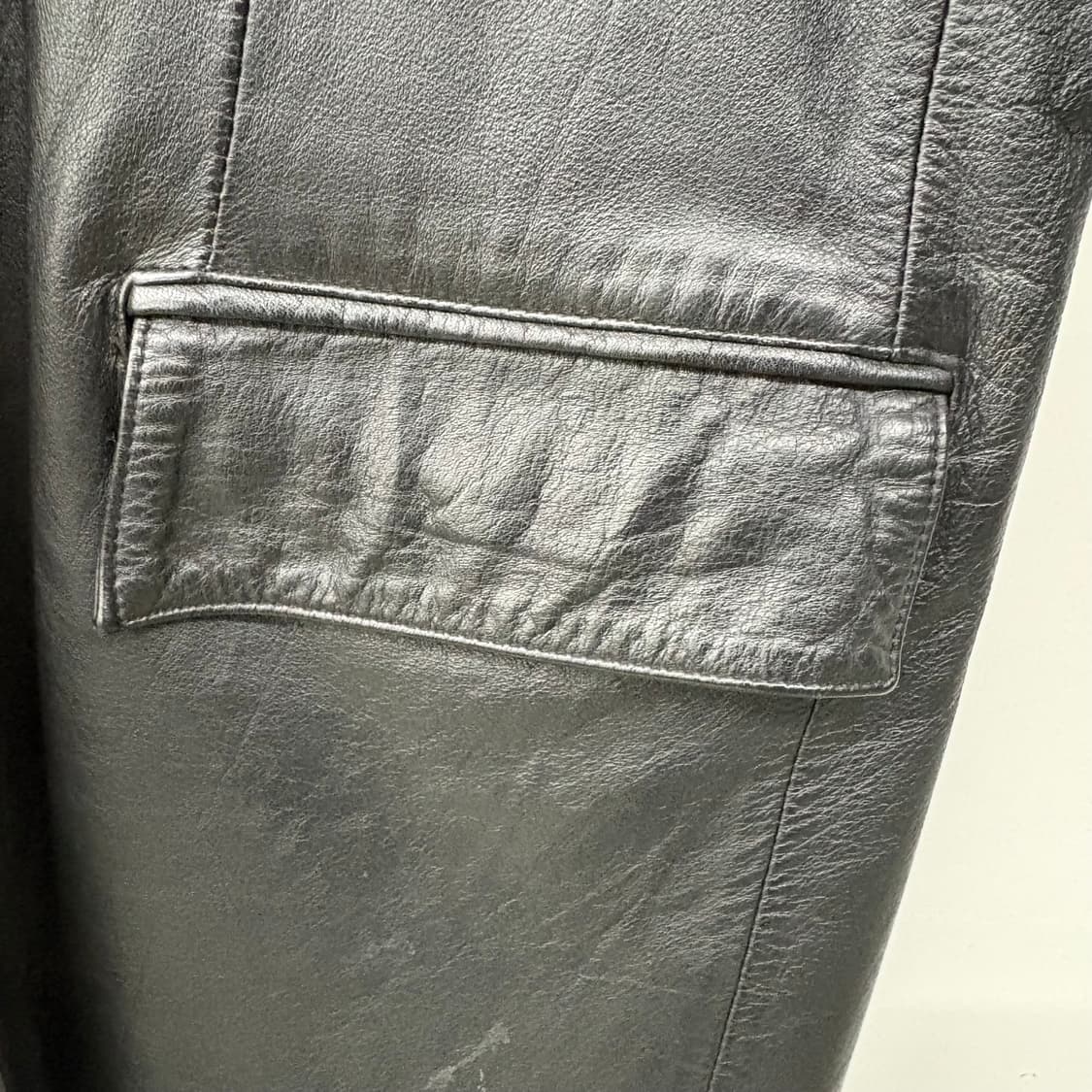 빈티지 리얼레더 소가죽 블랙 가죽자켓 L 상품이미지3